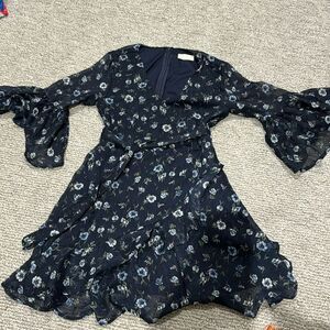 Altar'd State Navy Floral Wrap Dress